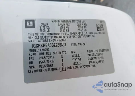 2011 Chevrolet Silverado 1500 Ls from USA, damaged, VIN 1GCRKREA6BZ280397